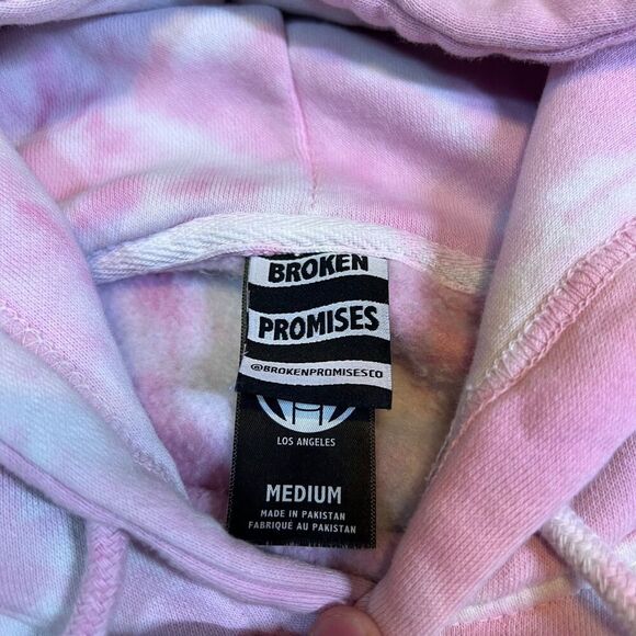 Broken Promises Hoodie Size Medium Love Someone Different Tye Die Pullover - Picture 7 of 8
